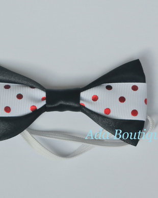 Mini papion cu buline negru