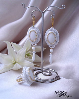 "SNOW WHITE" - Set cercei si inel