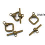 5958 - (6seturi) Inchizatoare toggle, bronz, romb