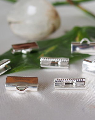 Capat colier argintat 13x5mm (2)