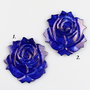 5562 - (1buc) Pandantiv / charms, sidef, albastru cerneala, 47x49mm
