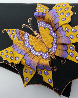 plic handmade unicat- Yellow Bubbles Butterfly