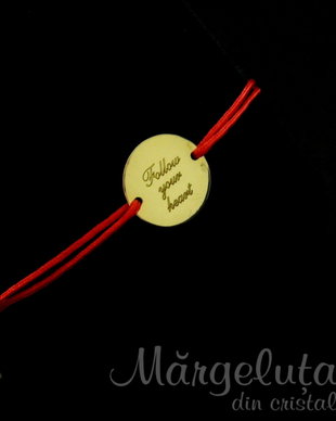 Bratara personalizata - banut / charm aur 14 k
