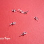 Agatatoare pentru pandant / margica semi-gaurita din argint rodiat aprox 3x7 mm