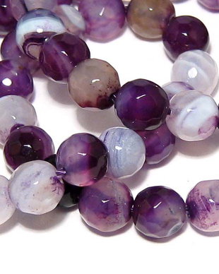 Agate de Madagascar, fatetate, 6 mm
