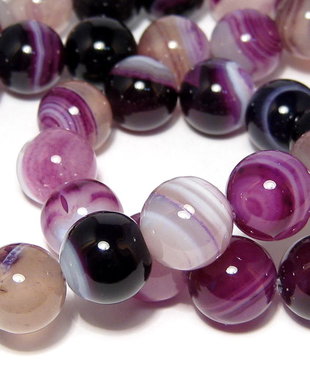 Agate naturale, 10 mm, BlueViolet