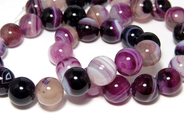 Agate naturale, 10 mm, BlueViolet