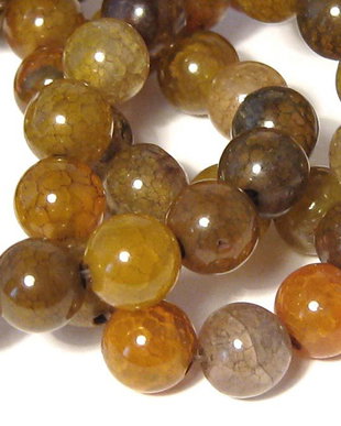Agate naturale Crackle, 6 mm