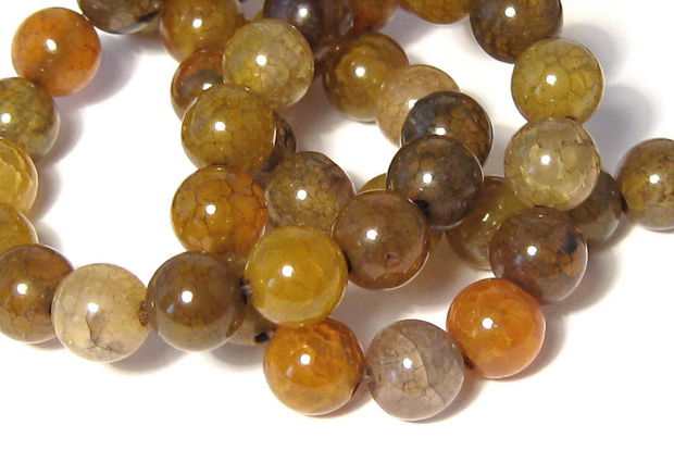 Agate naturale Crackle, 6 mm