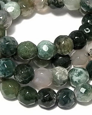 Agate Moss fatetate, 4 mm