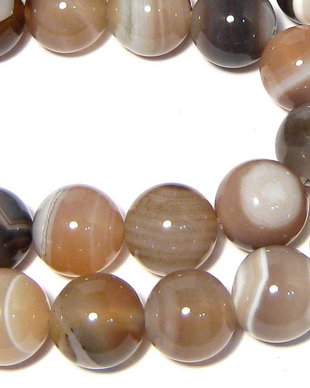 Agate naturale de Botswana, 12 mm