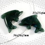 6009 - (2buc) Pandantive / charms, agata indiana, delfin, 3D