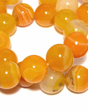 Agate naturale, 12 mm, Orange