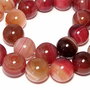 Agate naturale, 12 mm, DarkRed