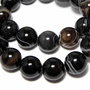 Agate naturale, 12 mm, Black