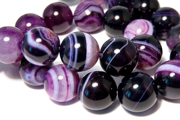 Agate naturale, 12 mm