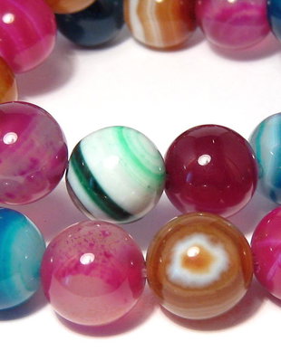 Agate naturale, 12 mm