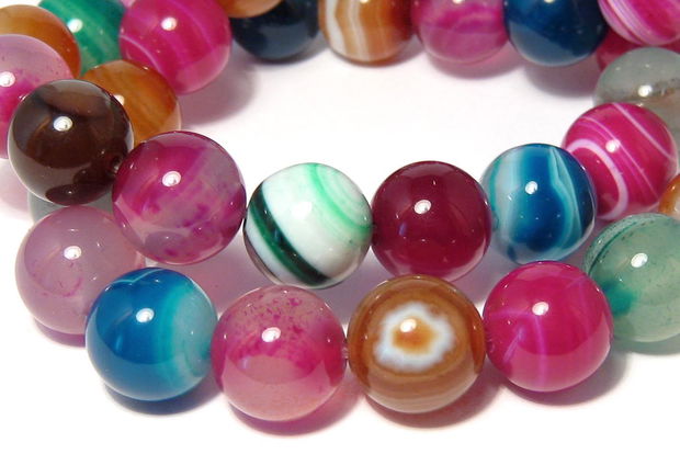 Agate naturale, 12 mm