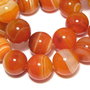 Agate naturale, 14 mm, OrangeRed