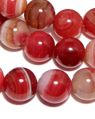 Agate naturale, 6 mm, DarkRed