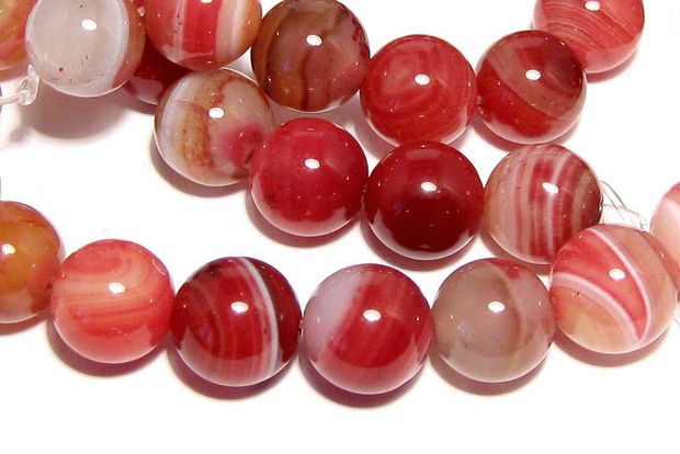 Agate naturale, 6 mm, DarkRed