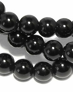 Agate naturale, 6 mm, Black
