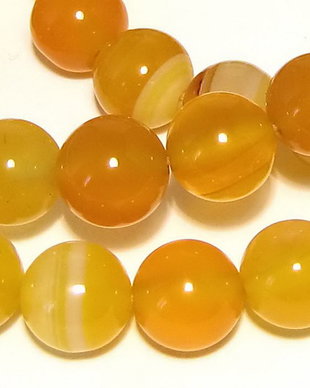 Agate naturale, DarkOrange, 8 mm