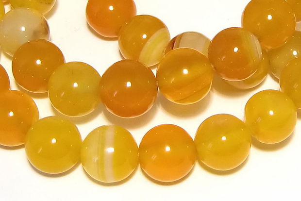 Agate naturale, DarkOrange, 8 mm