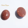 Cabochon oval din brown goldstone aprox 4.5x11.5x15 mm