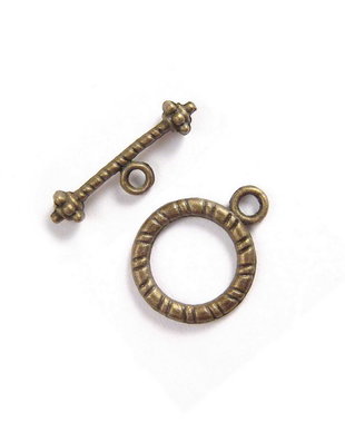 Inchizatoare toggle, bronz, 21x13 mm