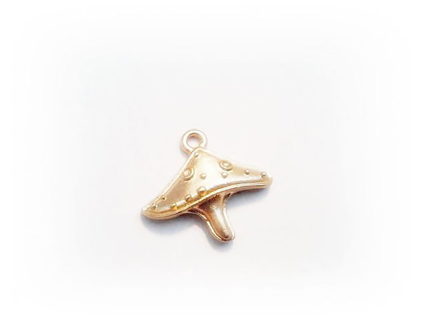 1b Charm placat aur Ciupercuta 18x15mm (GPLAK 110 )