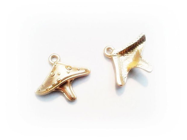 1b Charm placat aur Ciupercuta 18x15mm (GPLAK 110 )