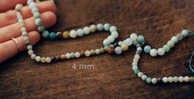 Sirag 38 cm amazonit natural - 4 mm