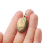 Pandant cu labradorit flashy oval nuante de ocru auriu cu agatatoare argintie - superb!