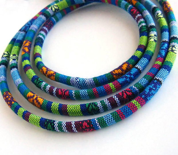 Snur bumbac model tribal 6mm  (50cm) (RTS0 35)