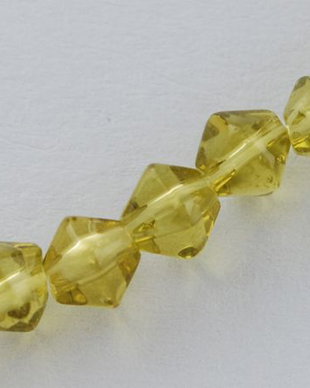 LMS459 - margele sticla biconice verde olive