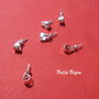 Agatatoare din argint pentru pandante semi-gaurite aprox 3.5x3.5x12 mm
