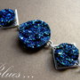 Bratara argintata druzy BLUES