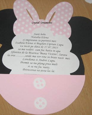 Invitatie botez Minnie mouse