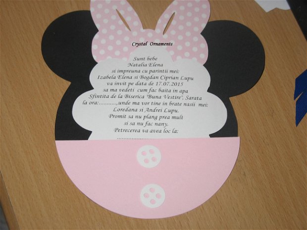 Invitatie botez Minnie mouse
