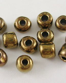 LMN411 - margele nisip aurii inchis 4 mm