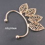 6076 - (1buc) Baza cercel catusa, ear cuff, frunze, auriu