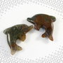 6011 - (2buc) Pandantive / charms, agata indiana, delfin, 3D