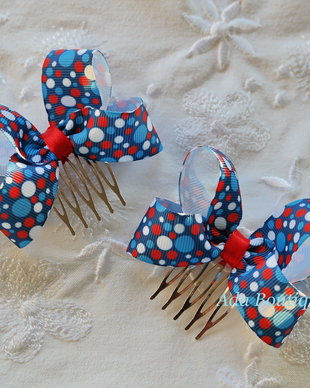Set 2 agrafe cu buline