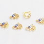 Charm elefantel aurit, evil eye 17x15mm (GPLAK 119)