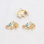 Charm elefantel aurit, evil eye 17x15mm (GPLAK 122)