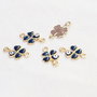 Link trifoi aurit, evil eye 20x12mm (GPLAK 123)