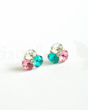 Cercei Swarovski Flower Chaton