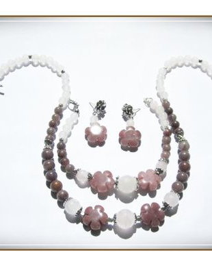 SET- CUART ROZ SI PURPLE AVENTURIN
