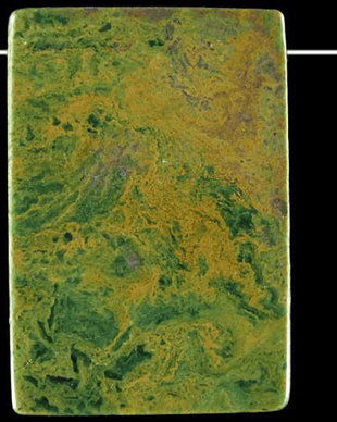 5586 - Pandantiv, jad / jadeit african, 45x31x5mm